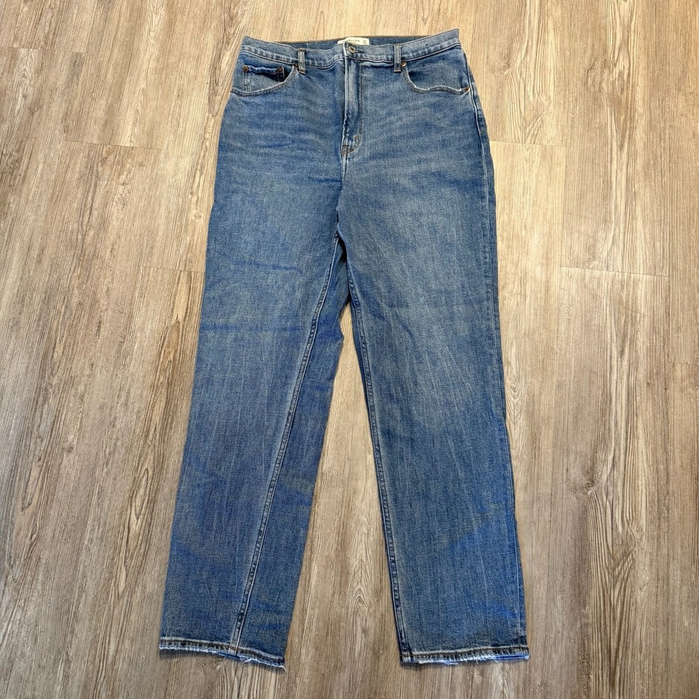 Abercrombie & Fitch Womens 32/14XL Ankle Straight Ultra High Curve Love Jeans
